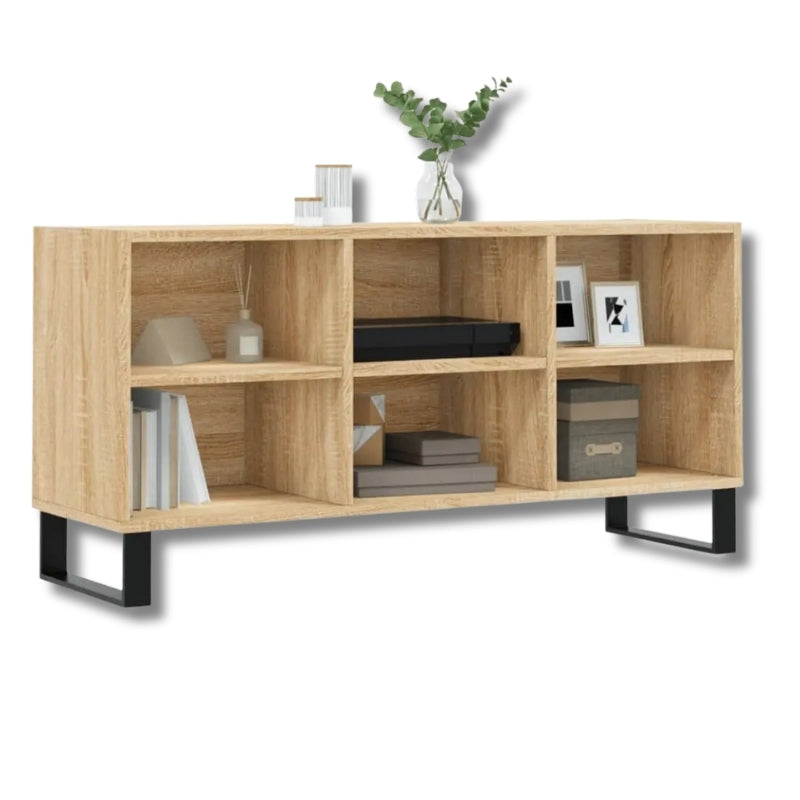 Petit Meuble TV Bois Massif - Villads | Chic, Robuste et Fonctionnel
