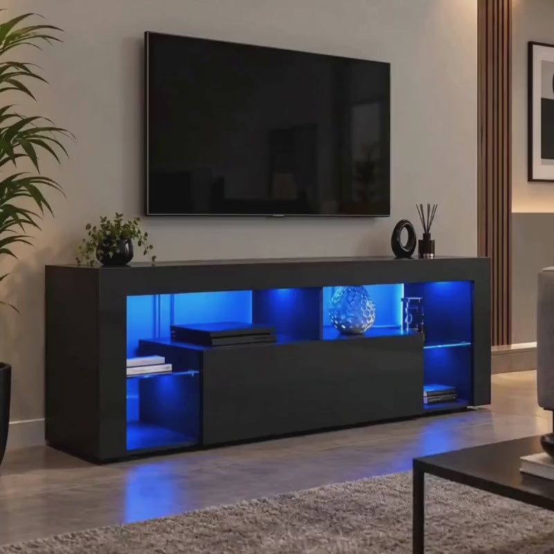 Meuble Tv Noir Design - Vidar | Design & Éclairage LED